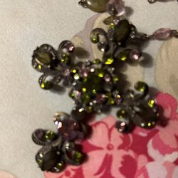 Stunning Vintage Bead And Crystal Necklace