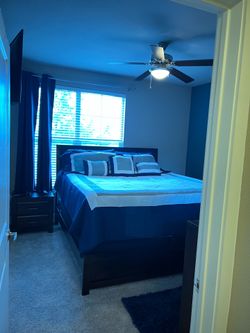 King Bed with mattress, night stand, dresser with mirrot