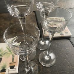Stemed Glass Tea Lights Candle Holders