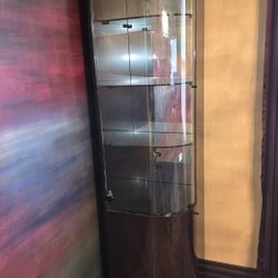 wall unit corner piece dark walnut