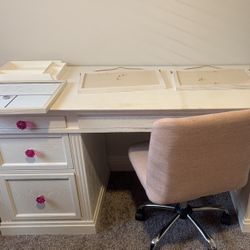 Solid White Desk & Supplies-Package Deal