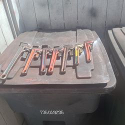 Pipe Wrenches, 18",14"and 10", 20,15, and 10 Dollars Each Or All For 60.00 Obo,all AMERICAN, RIGID BRAND