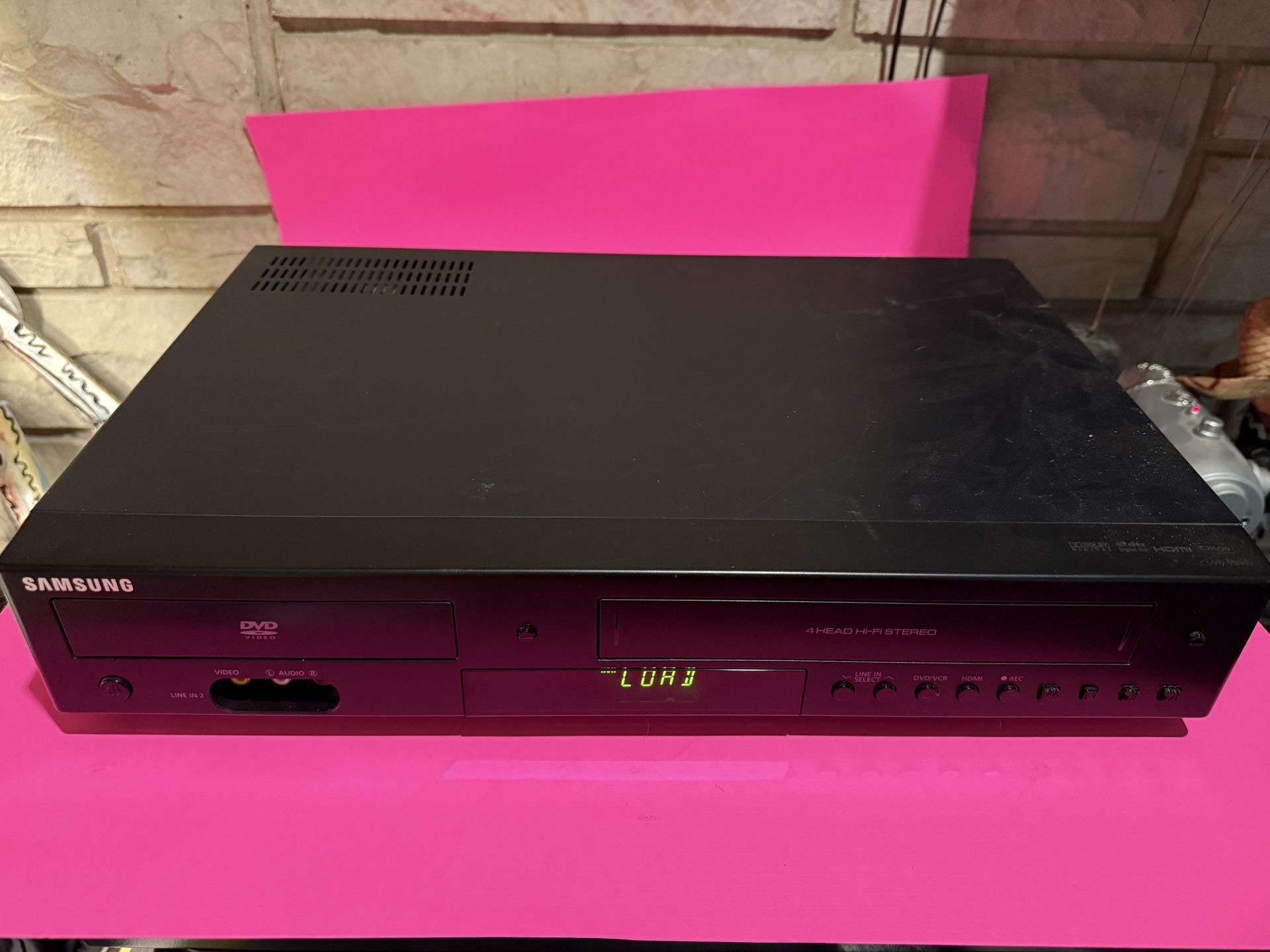 Samsung DVD-V9800 DVD/VHS Combo Player Recorder 4 Head Hi-Fi w Remote - Tested And Works