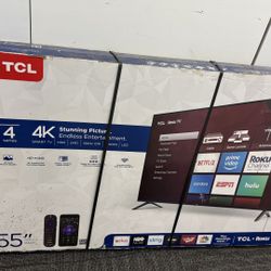 TLC 4k With Roku 55 Inch TV Brand New !!