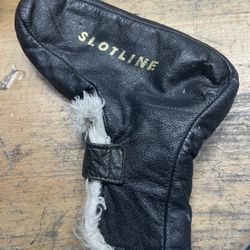Slotline leather golf putter head cover . 