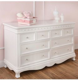 Baby Cache Heritage Solid Wood Double Dresser - White, Soft-Close