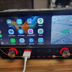 Double Din Car Stereo with Wireless Carplay Android Auto, Touch Screen Radio 2Din Bluetooth