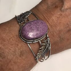 Purpurite 925 Sterling Silver Cuff Bracelet 