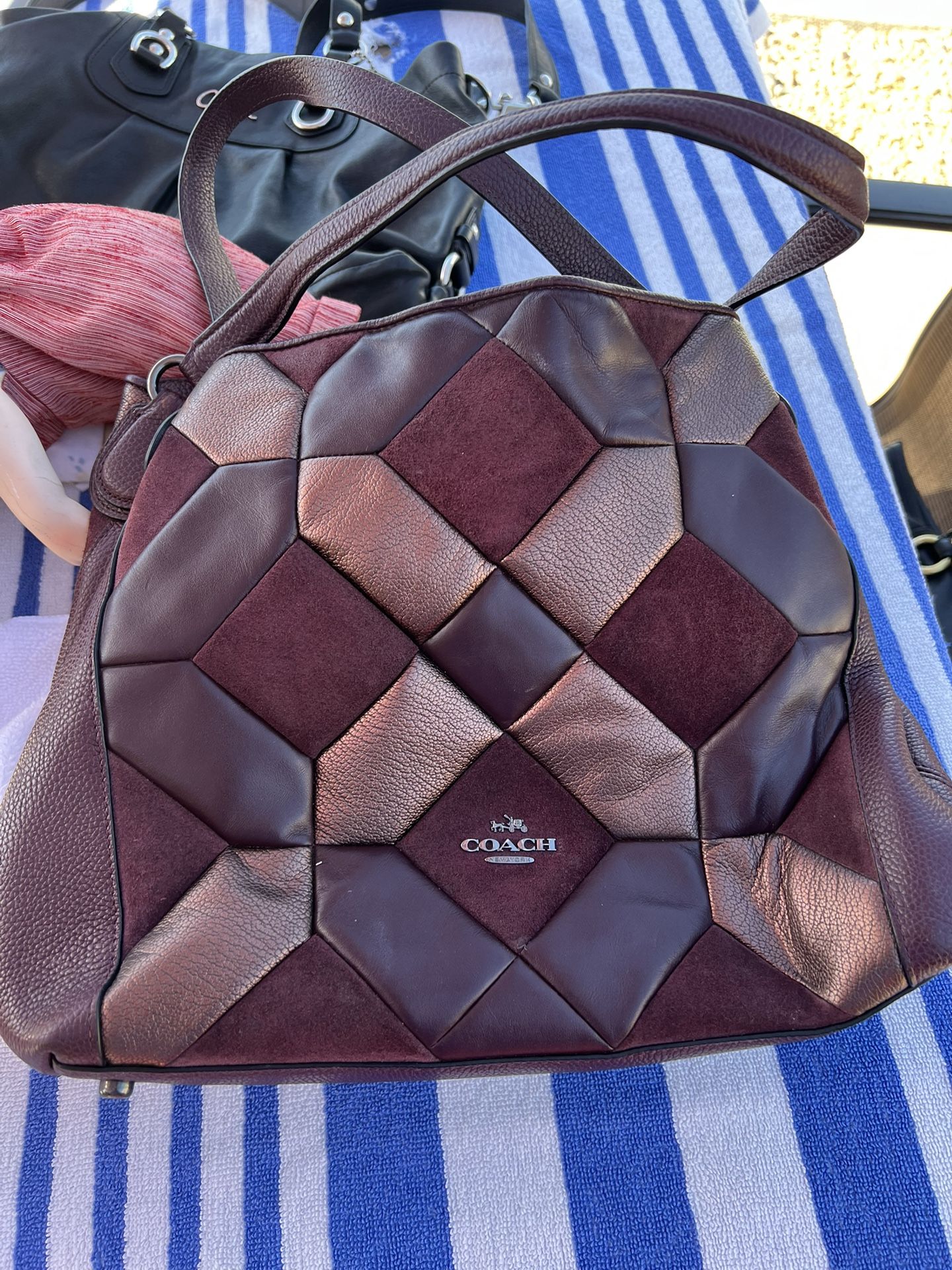 Coach Vintage Patchwork Swede And Leather