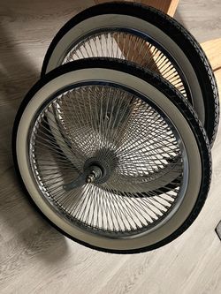 Lowrider Bike Wheels with Whitewall Tires