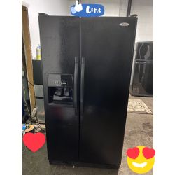 Lifesaver Appliance Whirlpool Refrigerator Black Side-By-Side 36 X 68 We Deliver