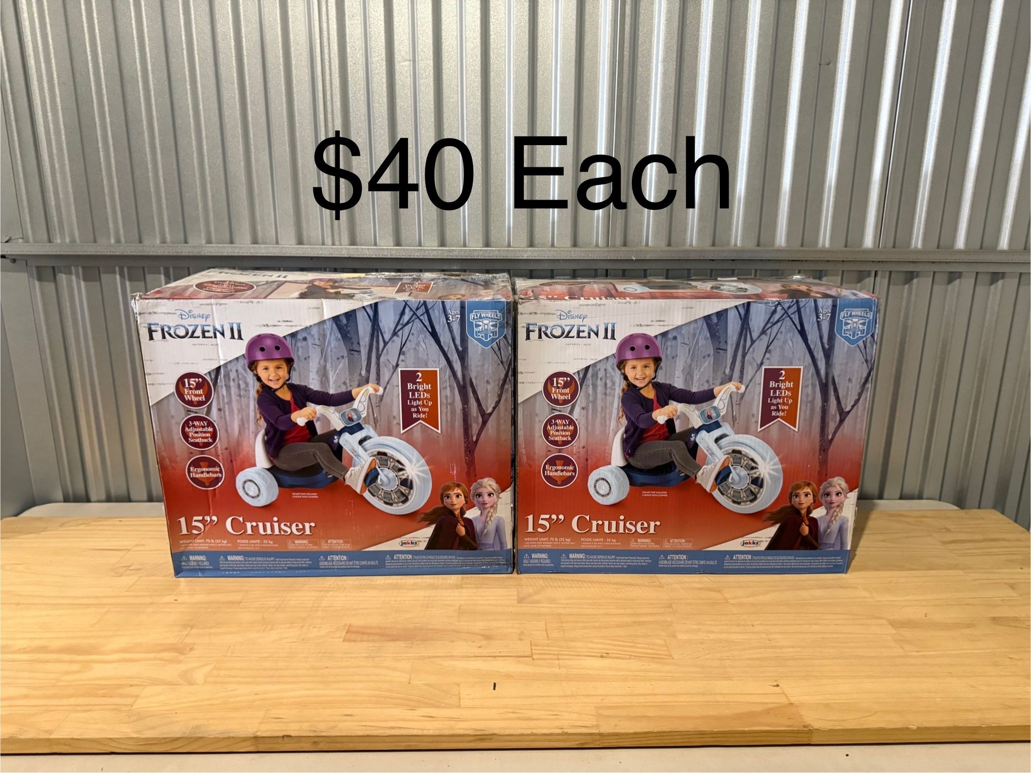 NEW Fly Wheels Disney Frozen Tricycle w/15 inch Front Wheel w/Light, Child Age 3 to 7 Yrs