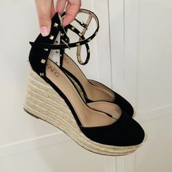 International Concepts Black Studed Wedges  