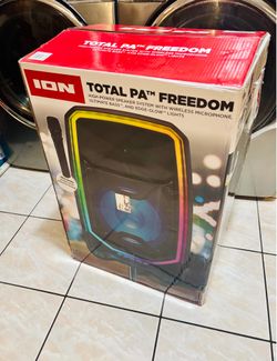 ION Total PA Freedom 650W Bluetooth Speaker System | Party PA | Wireless Mic+ LED Lights | FM Radio
