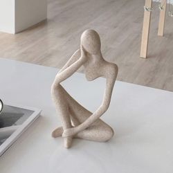 Sandstone Resin Thinker Statue
