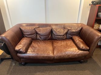 Restoration Hardware Leather Sofa