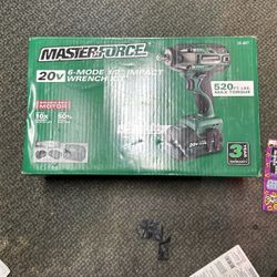 Masterforce 6 Mode 1/2” Impact Wrench Kit