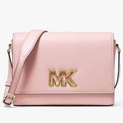 Mimi Medium Leather Messenger Bag POWDER BLUSH By Michael Kors,  New With Tags, Will Come In Gift Bag!