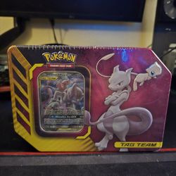 Mew & Mewtwo Tag Team Tin Unopened 