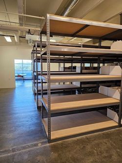Warehouse 5 Tier Shelving 72 in W x 36 in D Heavy Duty Storage Rack Similar to Uline Stronger Than Homedepot Lowes And Costco Delivery Available