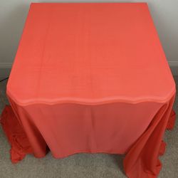 8 Coral Chiffon Curtains