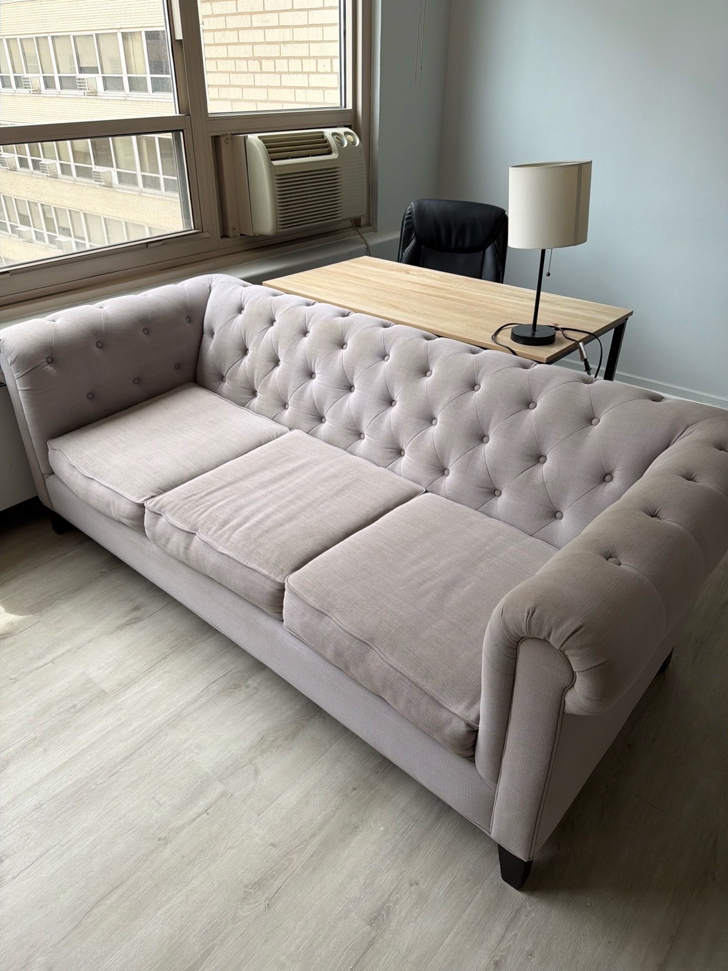 Modern Tufted Chesterfield Sofa $150