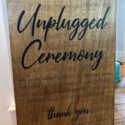 Unplugged Ceremony Sign