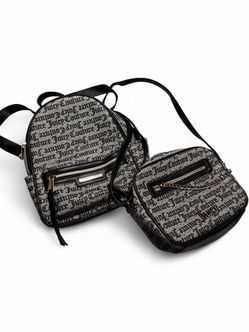 Juicy Couture Backpack + Crossbody Bundle Gothic Monogram Y2K Mini Bag Lot Authentic Juicy Couture bundle - 2 bags matching black gothic monogram jac