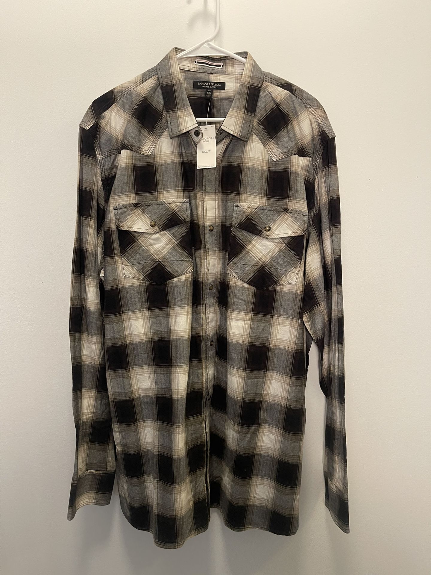 Banana Republic Men’s Polo Shirt XXL Checkered
