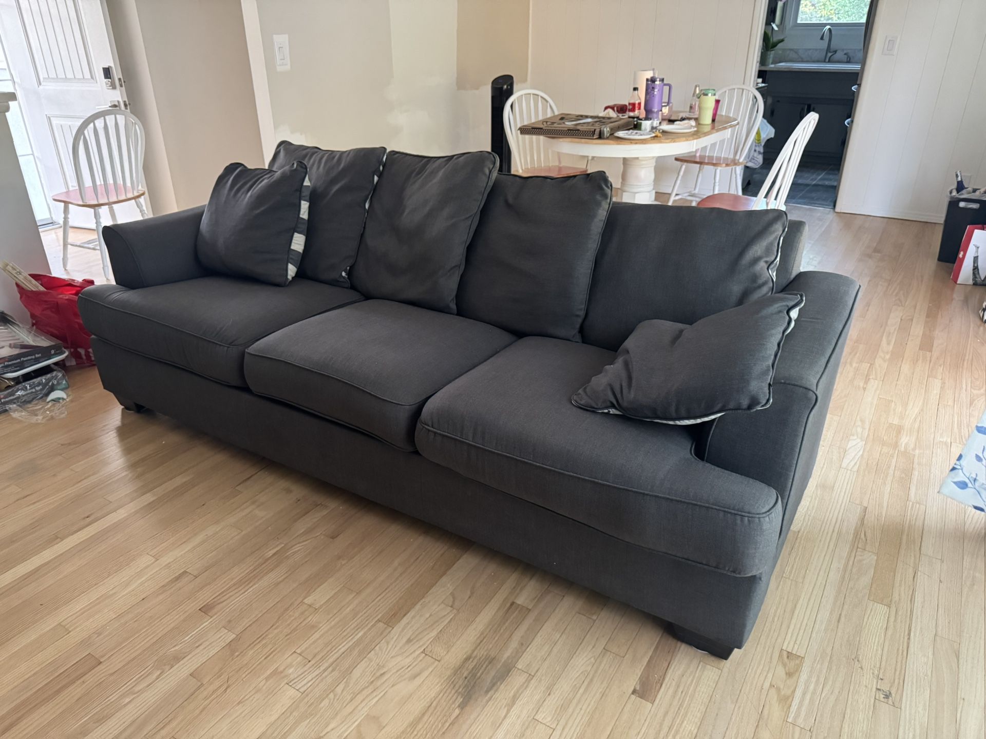 Grey sofa couch