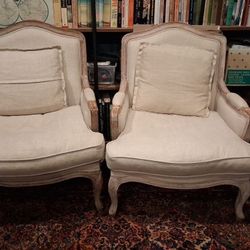 2 Restoration Hardware Marseilles Bergére Chairs