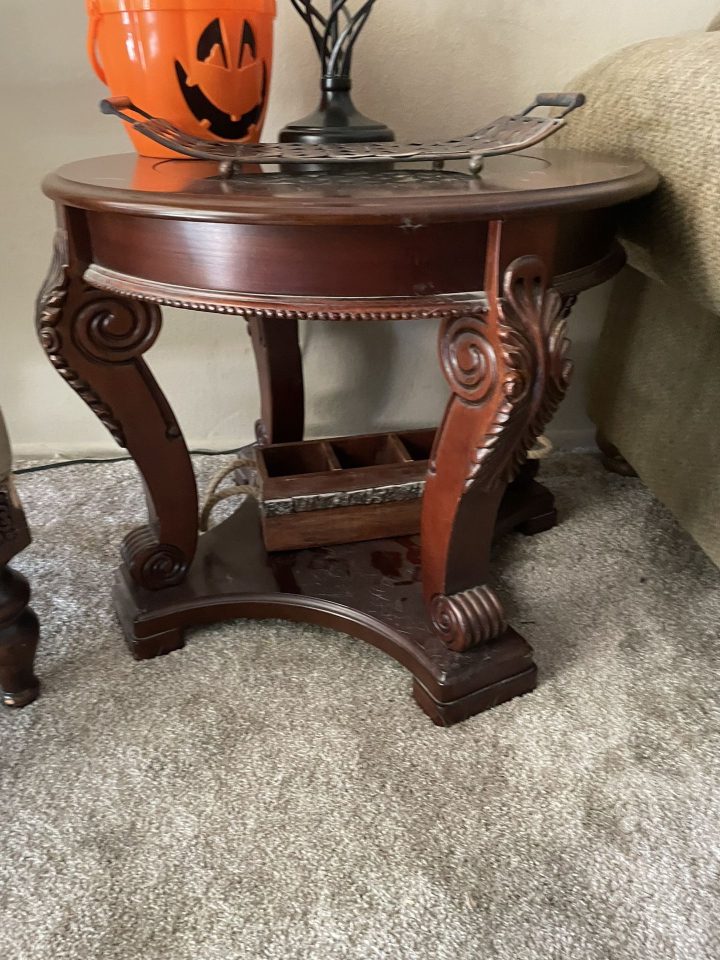 Two Chairs With Matching Tables