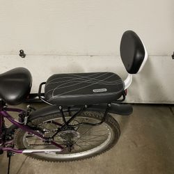 Rear Bike Seat With Handrail & Footrests