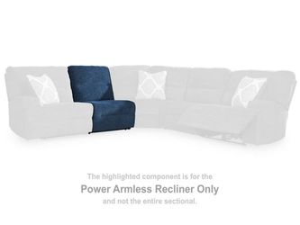 Acklen Place Navy Power Armless Recliner   9360731