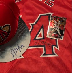 Logan O’Hoppe Signed Autograph Jersey Hat Rookie Card