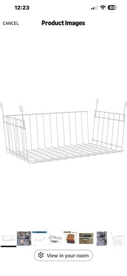 2 wire hanging storage baskets
