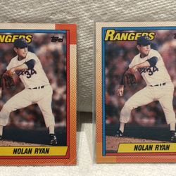 Topps 1990 Nolan Ryan 5000 Ks Cards #1-5 (2 sets): Mets, Angels, Astros and Rangers 