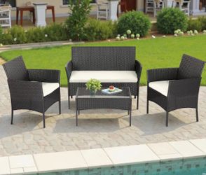 Wicker patio set - 4 piece set
