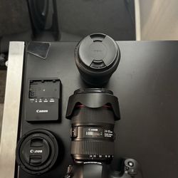 Canon EOS Mark II 6D w/ 3 Lenses