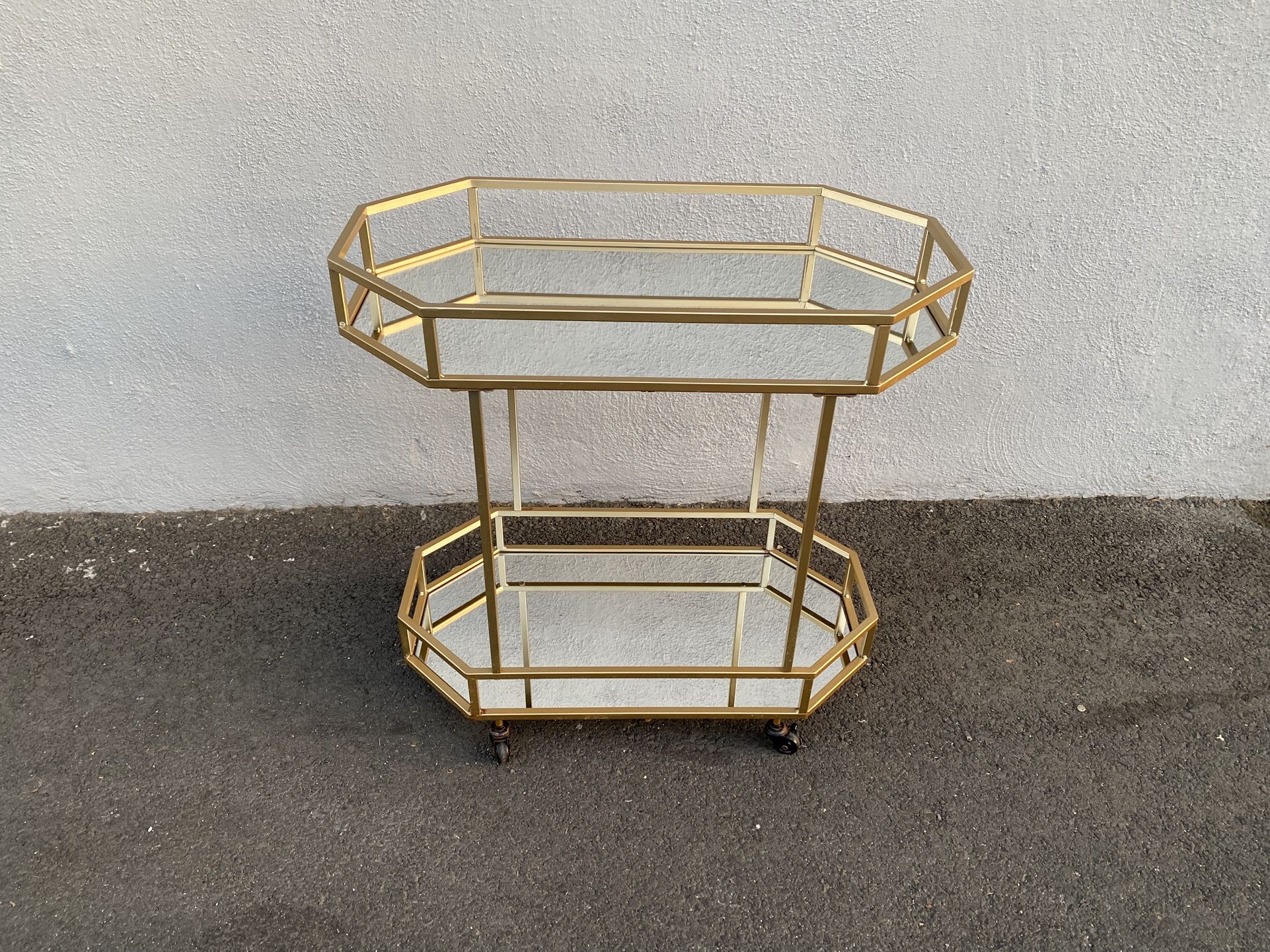 Mirrored bar cart