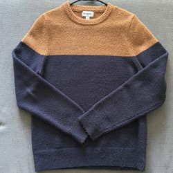 Goodfellow & Co brown and blue sweater size small.