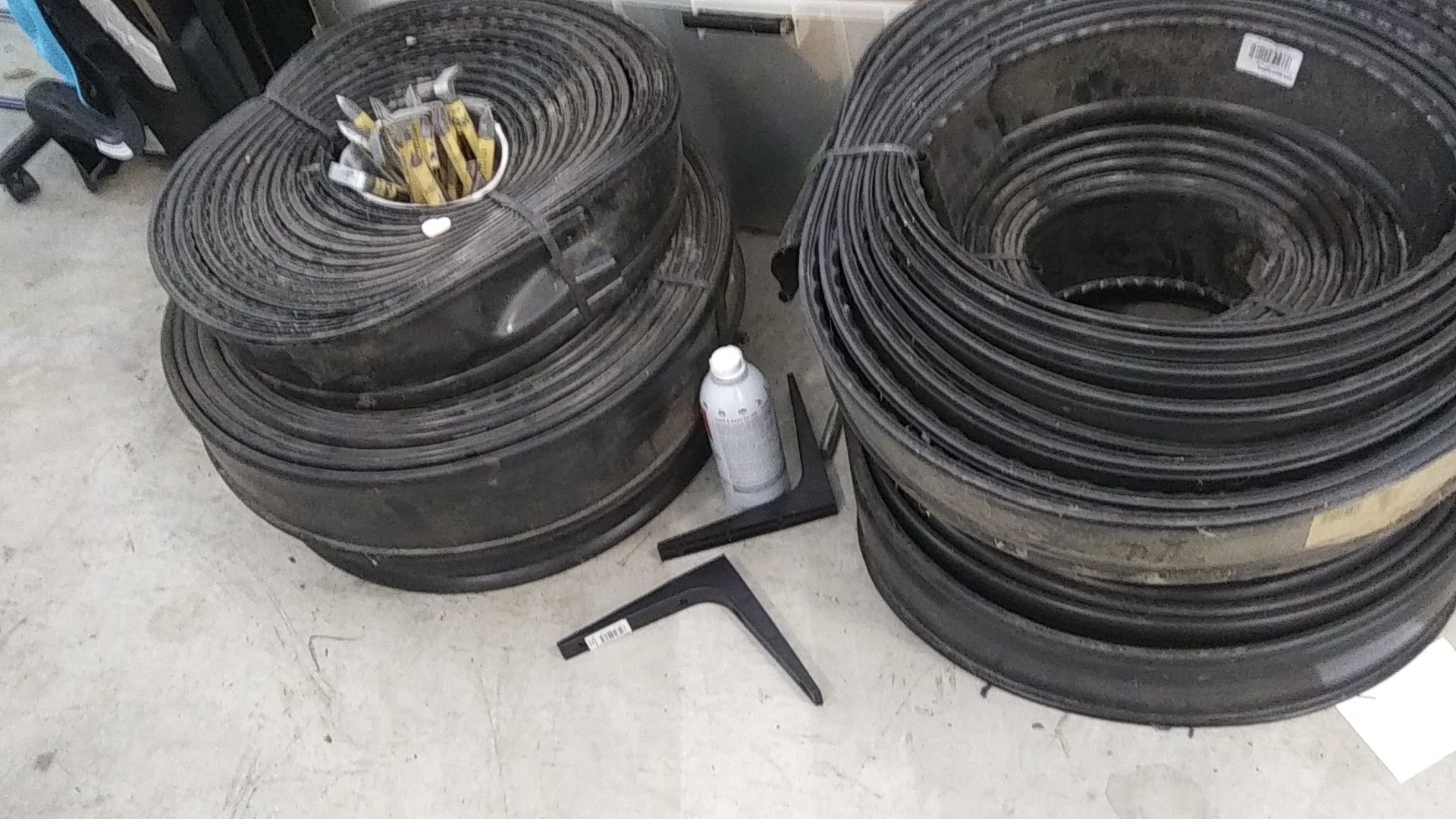 Blue hawk plastic garden edging