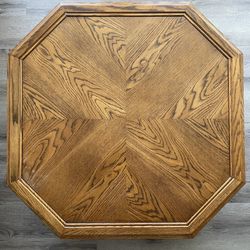 Vintage! 1972 Octagon Wood Coffee Table