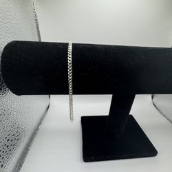 S925 Silver Cuban Chain Bracelet 