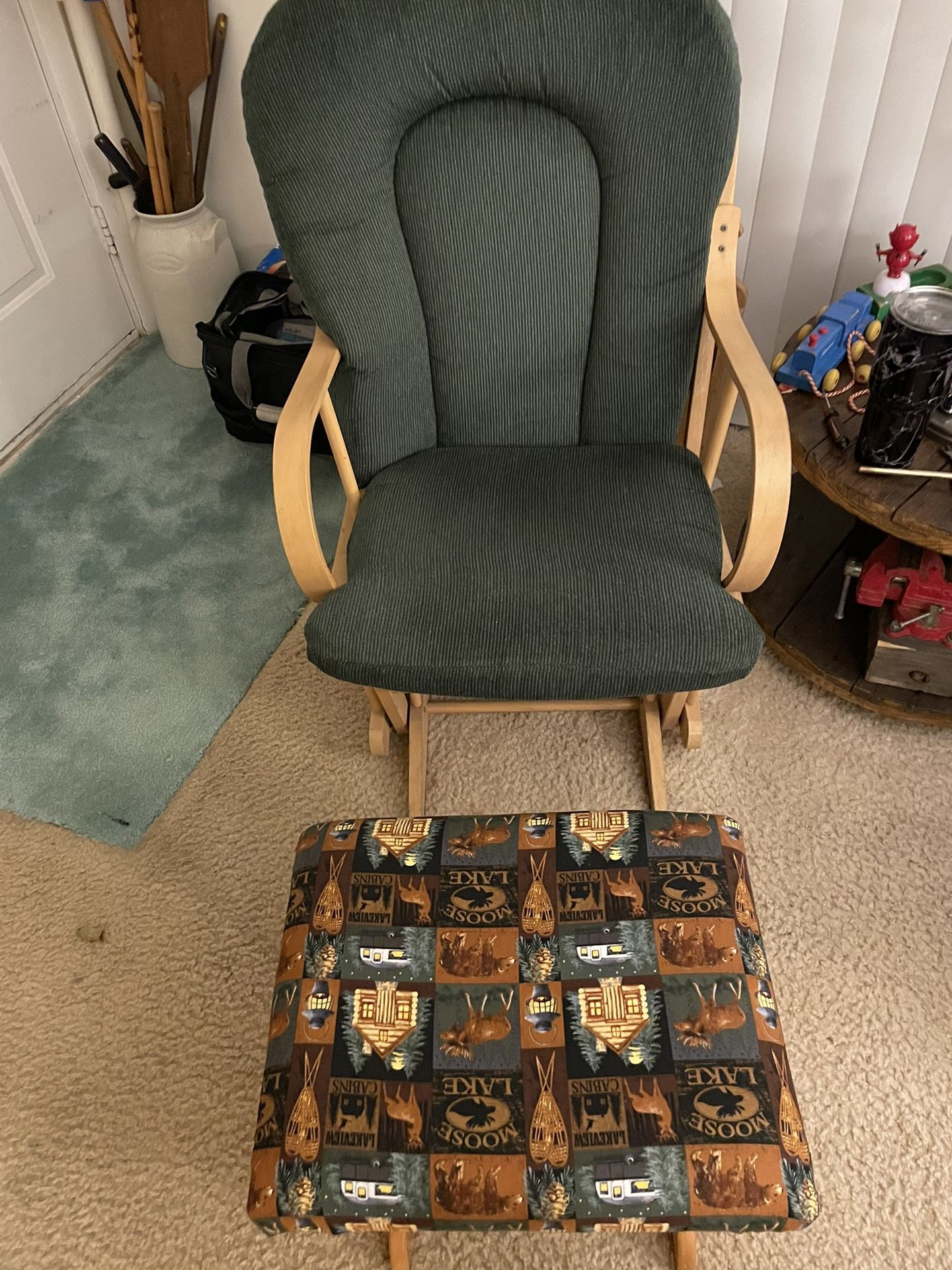 Glider Rocker And Glider Ottoman