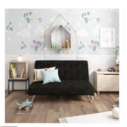 Kids Black Sofa Futon 