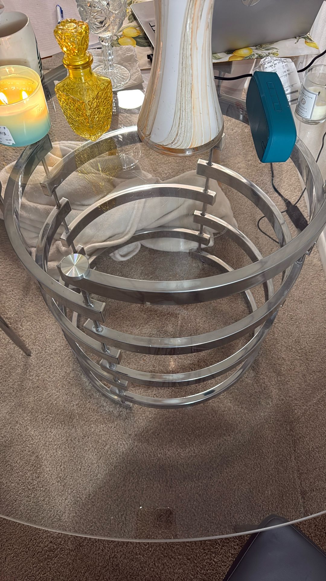 Round Glass Dining Table