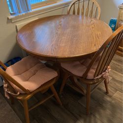 Table And Four Chairs With Leaf