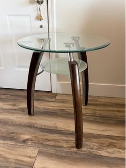 MCM Side Table-Tiered Glass