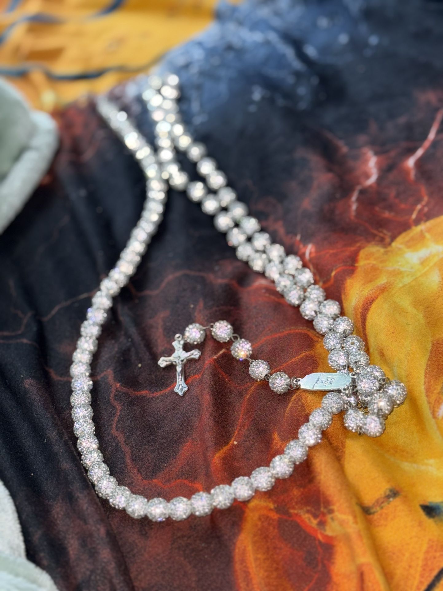 2 Piece Diamond Cross Necklace 